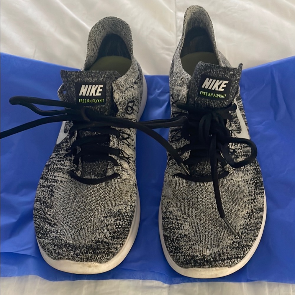 Nike Black and White Flyknit Sneakers
